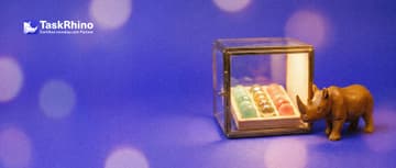 A small wooden rhino stands guard at the door of a small glass and brass vault holding a tidy board of coloured tiles.