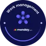 monday.com Work Management Badge earned by Rakesh Patel, certified February 20, 2024