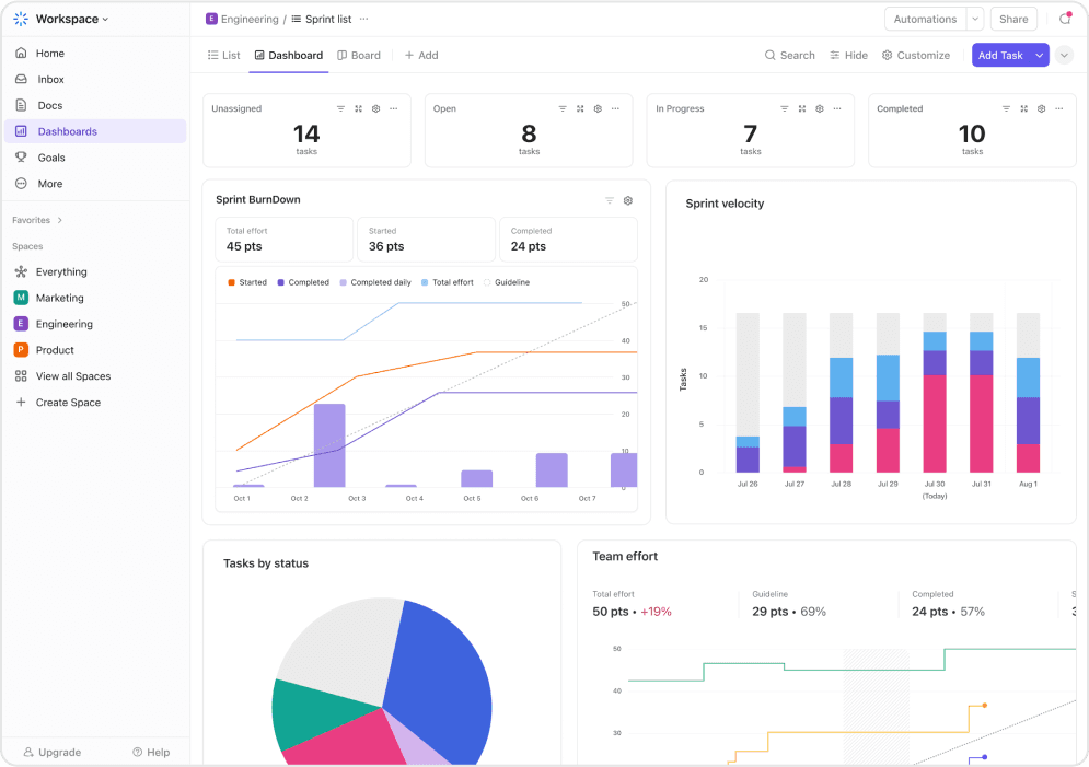 clickup - best for team productivity
