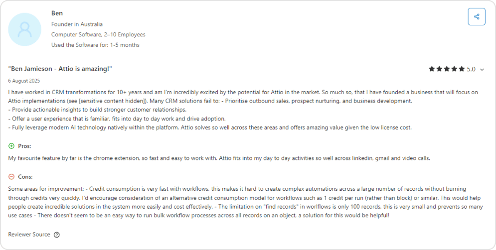 Attio - User perspective