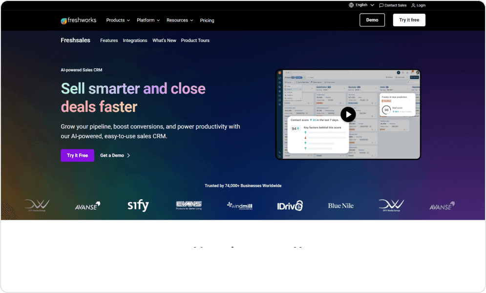 Freshsales Dashboard