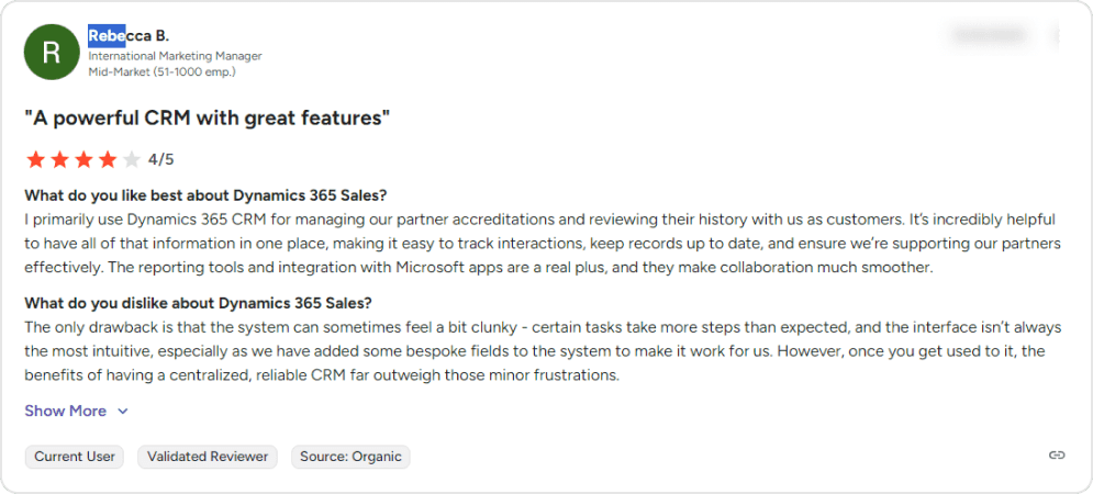 Microsoft Dynamics 365 - User perspective