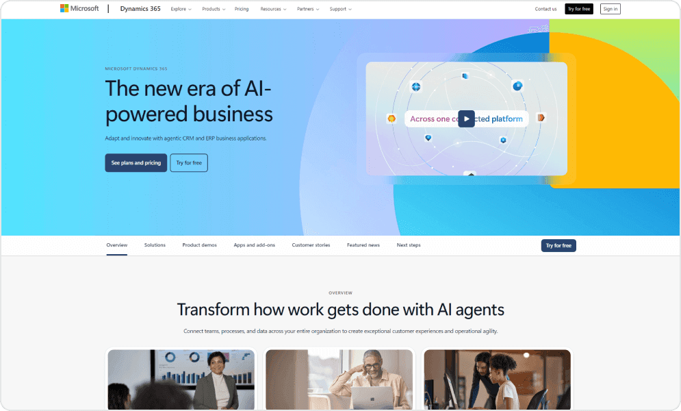 Microsoft Dynamics 365 Dashboard