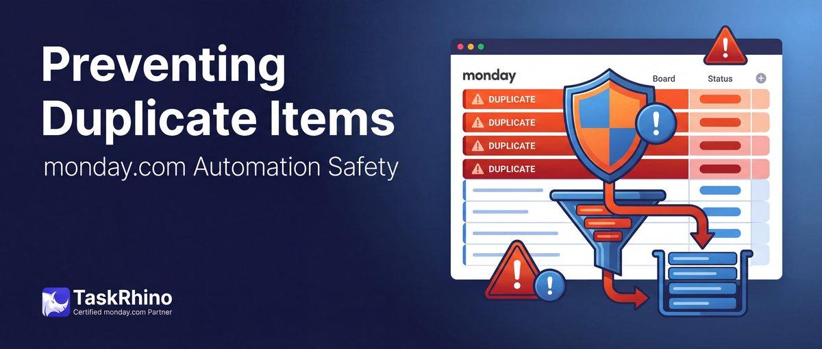 monday.com Preventing Duplicate Items Banner