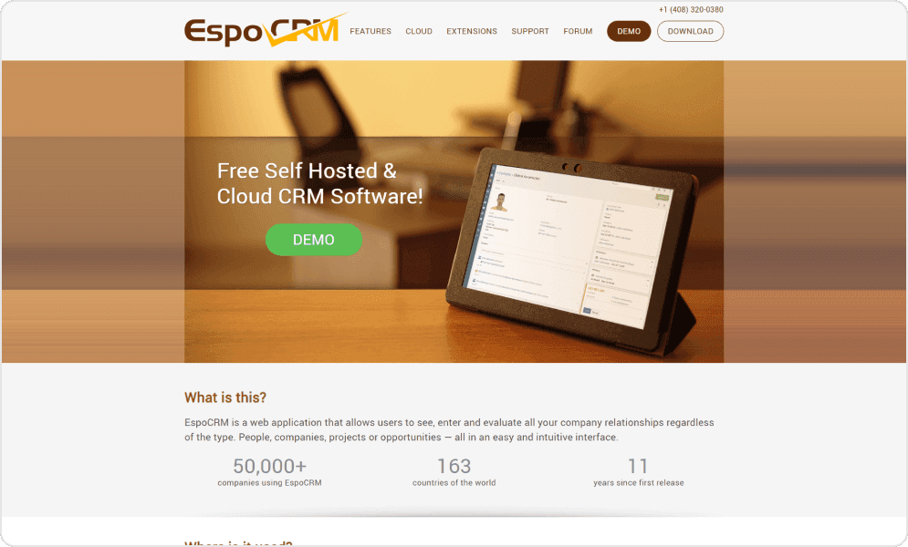 EspoCRM Dashboard